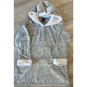 Star Wars Yoda Hoodie Pull Over Plush Blanket Girls Boys Women (S/M) XL Teen
